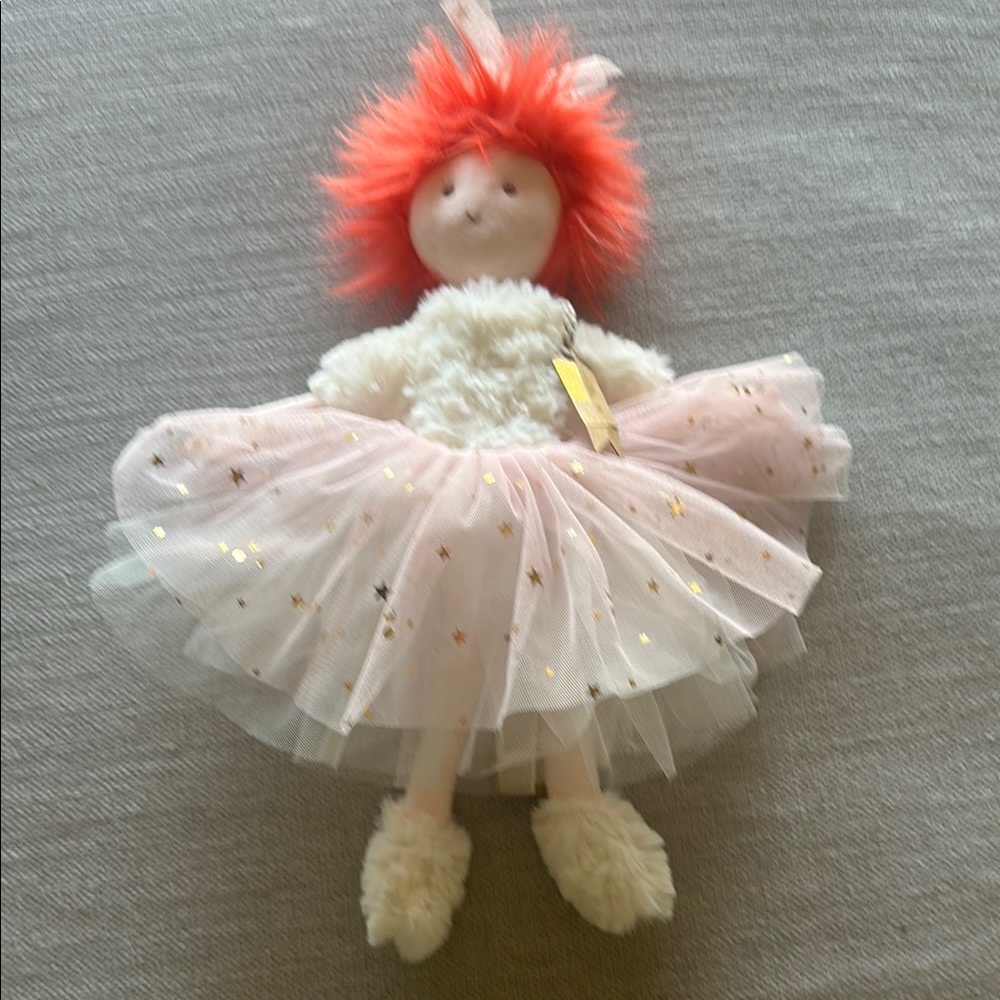 Whimsical Orange and Pink Ballerina Doll